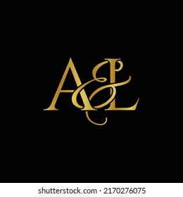 A and L , AL logo initial vector mark , AL luxury logo