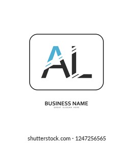 A L AL Logo Letter Design Vector