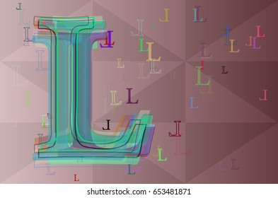 L Alphabet Elements Template Stock Vector (Royalty Free) 653481871 ...