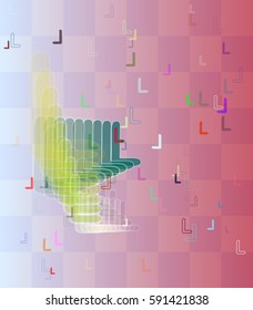 L Alphabet icon vector