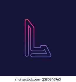 L Alphabet Letters Logo monogram Template