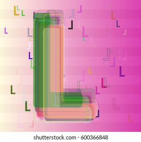 L Alphabet Pattern Art Stock Vector (Royalty Free) 600366848 | Shutterstock