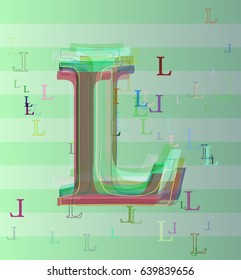 L Alphabet template design
