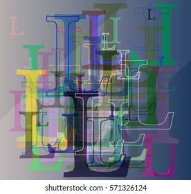 L Alphabet texture art