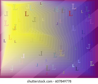 L Alphabet texture art