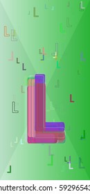 L Alphabet texture design