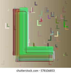 L Alphabet texture elements