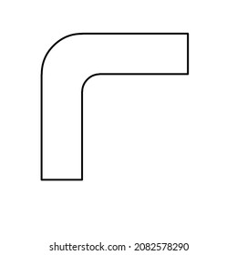 l angle shape outline layout 