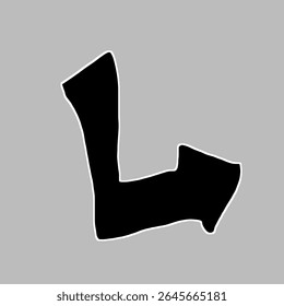 L arrow Letter handwritting vector logo