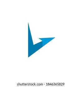 L Arrow Logo Symbol simple design