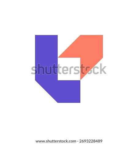 L arrow modern minimalist logo design