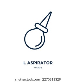 l aspirator icon from hygiene collection. Thin linear l aspirator, aspirator, l outline icon isolated on white background. Line vector l aspirator sign, symbol for web and mobile - Shutterstock ID 2270311329