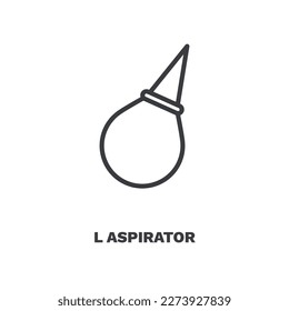 l aspirator icon. Thin line l aspirator icon from Hygiene and Sanitation collection. Outline vector isolated on white background. Editable l aspirator symbol can be used web and mobile