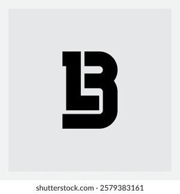 L and B initials or logo. LB monogram or logotype. Design element or icon.