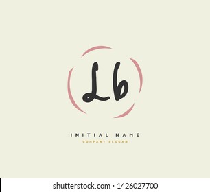 L B LB Beauty vector initial logo, handwriting logo of initial signature, wedding, fashion, jewerly, boutique, floral and botanical with creative template for any company or business.