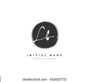 L B LB Beauty vector initial logo, handwriting logo of initial signature, wedding, fashion, jewerly, boutique, floral and botanical with creative template for any company or business.