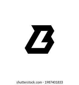 l b lb bl initial logo design vector template