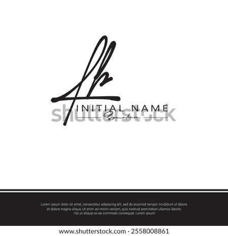 L B LB BL BL Initial letter handwriting and signature logo. Beauty vector initial logo .Fashion, boutique, floral and botanical