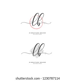 L B LB Initial logo template vector