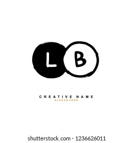 L B LB Initial logo template vector. Letter logo concept