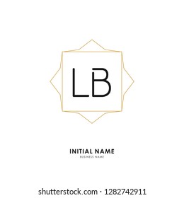 L B LB Initial logo letter with minimalist concept. Vector with scandinavian style logo.