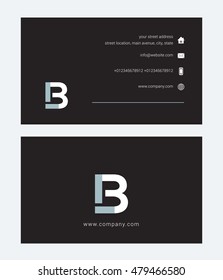 L B Letter logo with Business card template