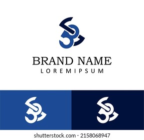 L and B Letter Logo Design Template
