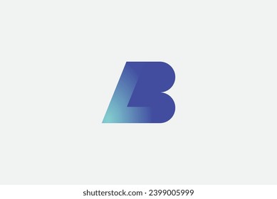 L B logo design icon vector template