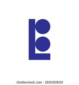 L B logo diseño de la plantilla de ilustración vectorial

