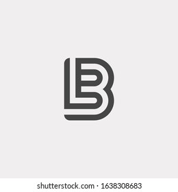 L & B monogram inline letters logo.