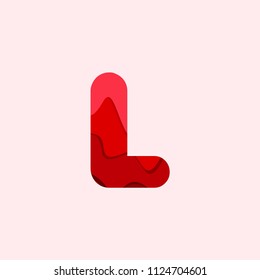 L Blood Font Vector Template Design Illustration