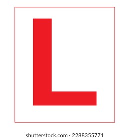 L board for learners  L plate drivers