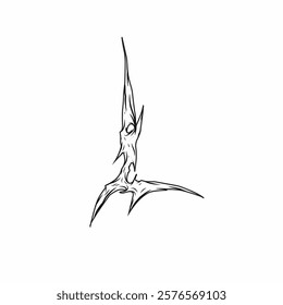 L, bold tribal letter design with flowing abstract lines and sharp edges, ideal for tattoos, music-related graphics, and apparel branding