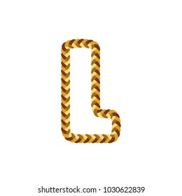 L Braid Letter Logo Icon Design