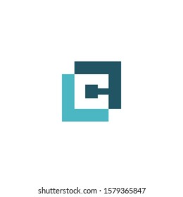 L C F logo design vector template