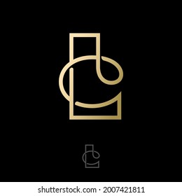 L and C letters. L, C gold monogram. 
Luxury logo can be use for business, jewelry shop, clothes, web icon.