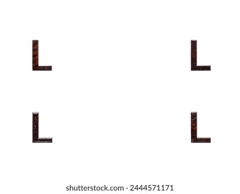 L, Capital Alphabets Beautiful Wood 4 design ABC letters Background white