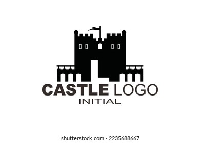 L Castle Letter Logo Vorlage für Ihr Branding.