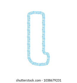 L Circuit Letter Logo Icon Design