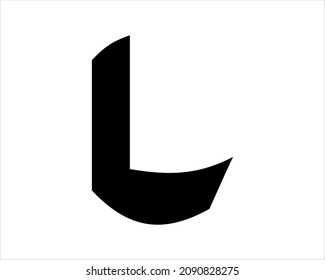 L in the creative lettering style