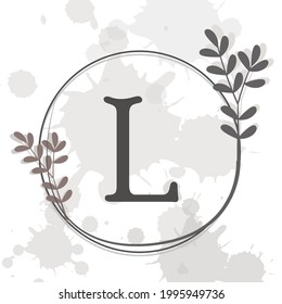 L - Alfabeto creativo y simple con hojas