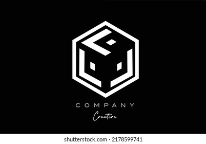 Diseño de icono de la letra del alfabeto del cubo L con diseño de polígono. Plantilla creativa de tres letras para empresas y negocios