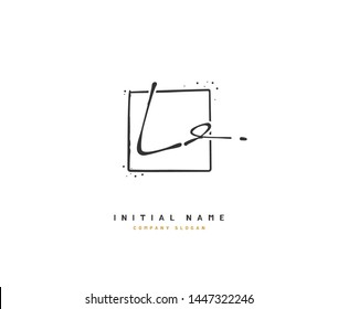 L D LD Beauty vector initial logo, handwriting logo of initial signature, wedding, fashion, jewerly, boutique, floral and botanical with creative template for any company or business.
