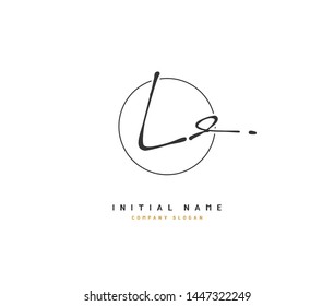 L D LD Beauty vector initial logo, handwriting logo of initial signature, wedding, fashion, jewerly, boutique, floral and botanical with creative template for any company or business.