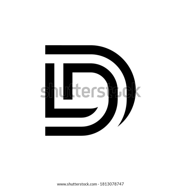 L D Ld Dl Logo Design Stock Vector (Royalty Free) 1813078747