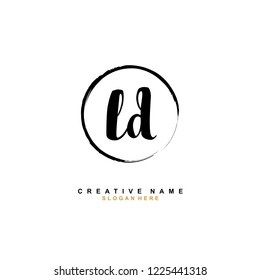 L D LD Initial logo template vector