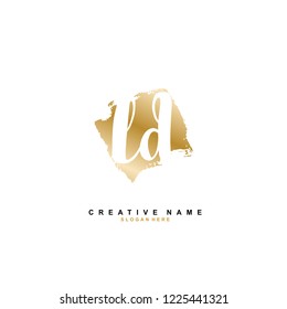 L D LD Initial logo template vector