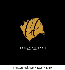 L D LD Initial logo template vector