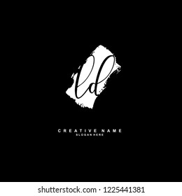 L D LD Initial logo template vector