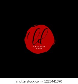 L D LD Initial logo template vector